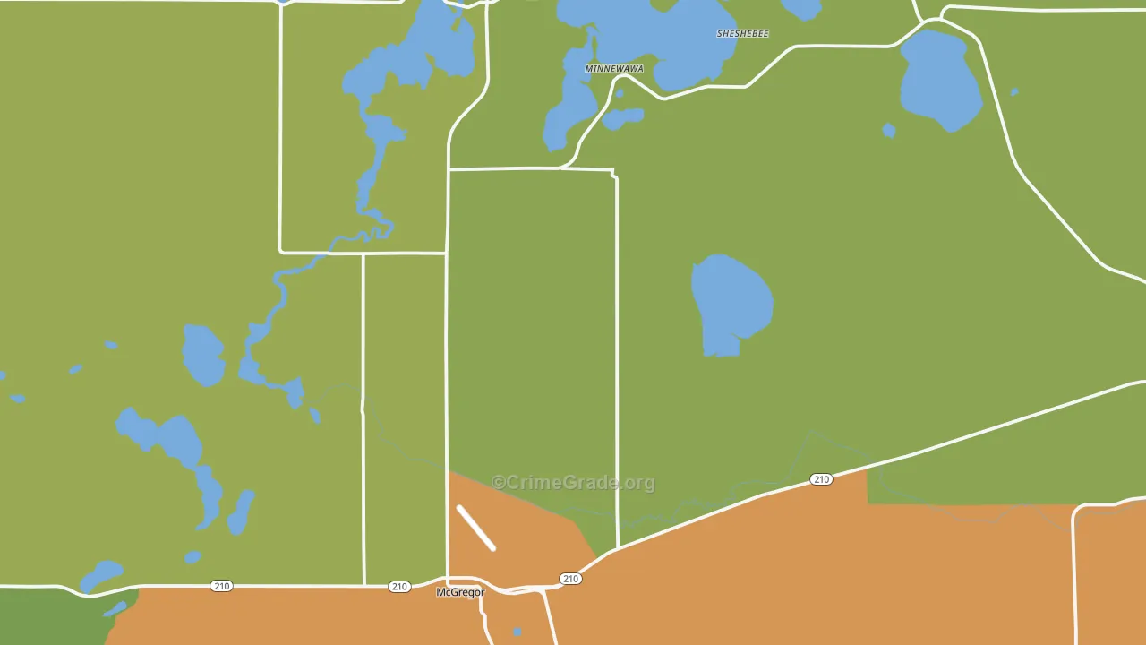 McGregor, MN Map of Drug-Related Crime Rates