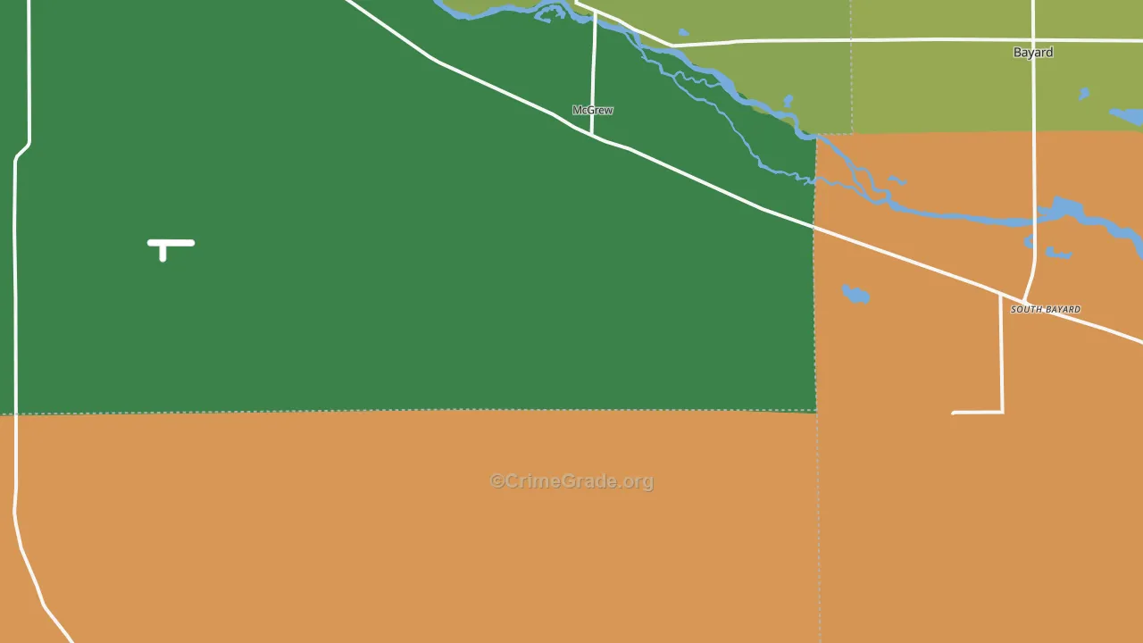 Mcgrew, NE Map of Drug-Related Crime Rates