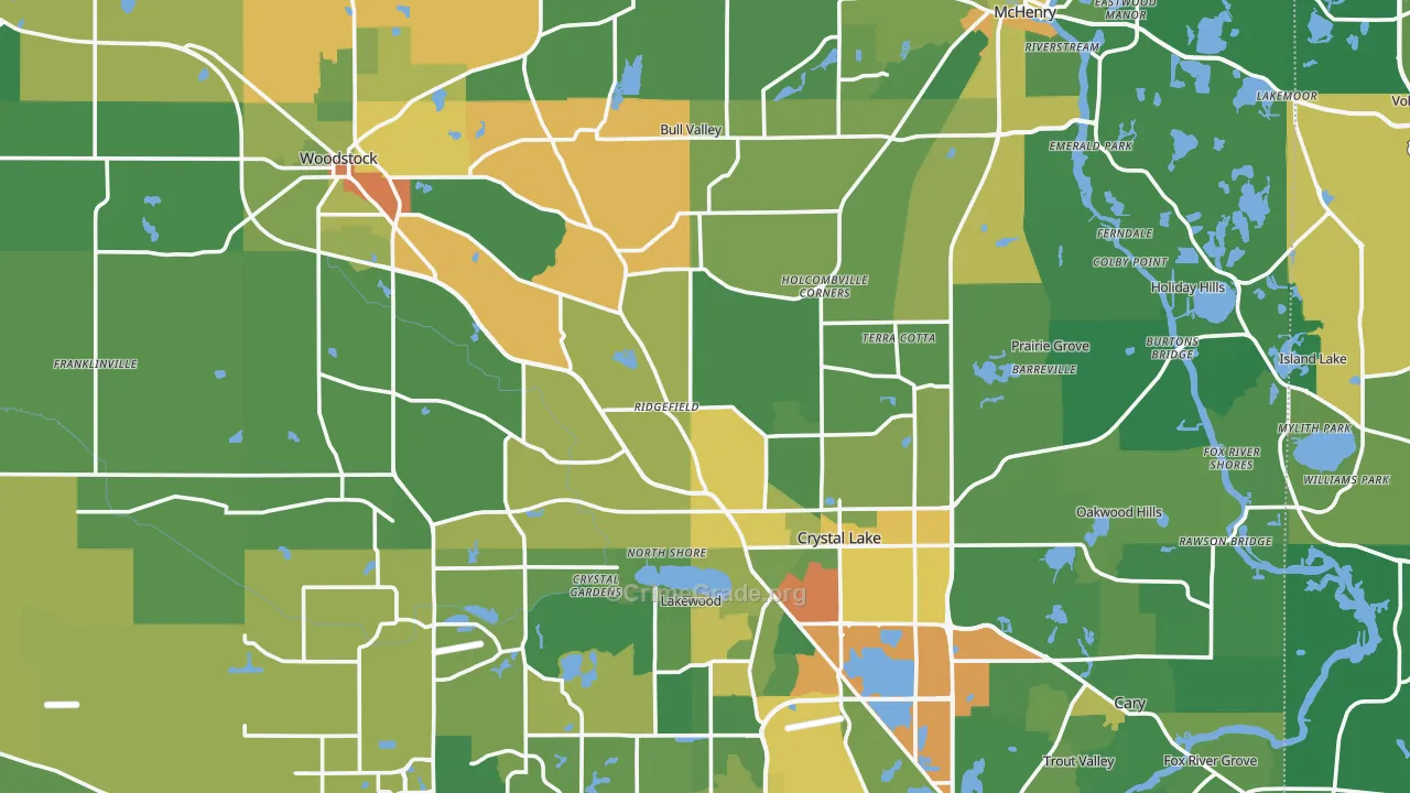 McHenry County, IL Map of Drug-Related Crime Rates