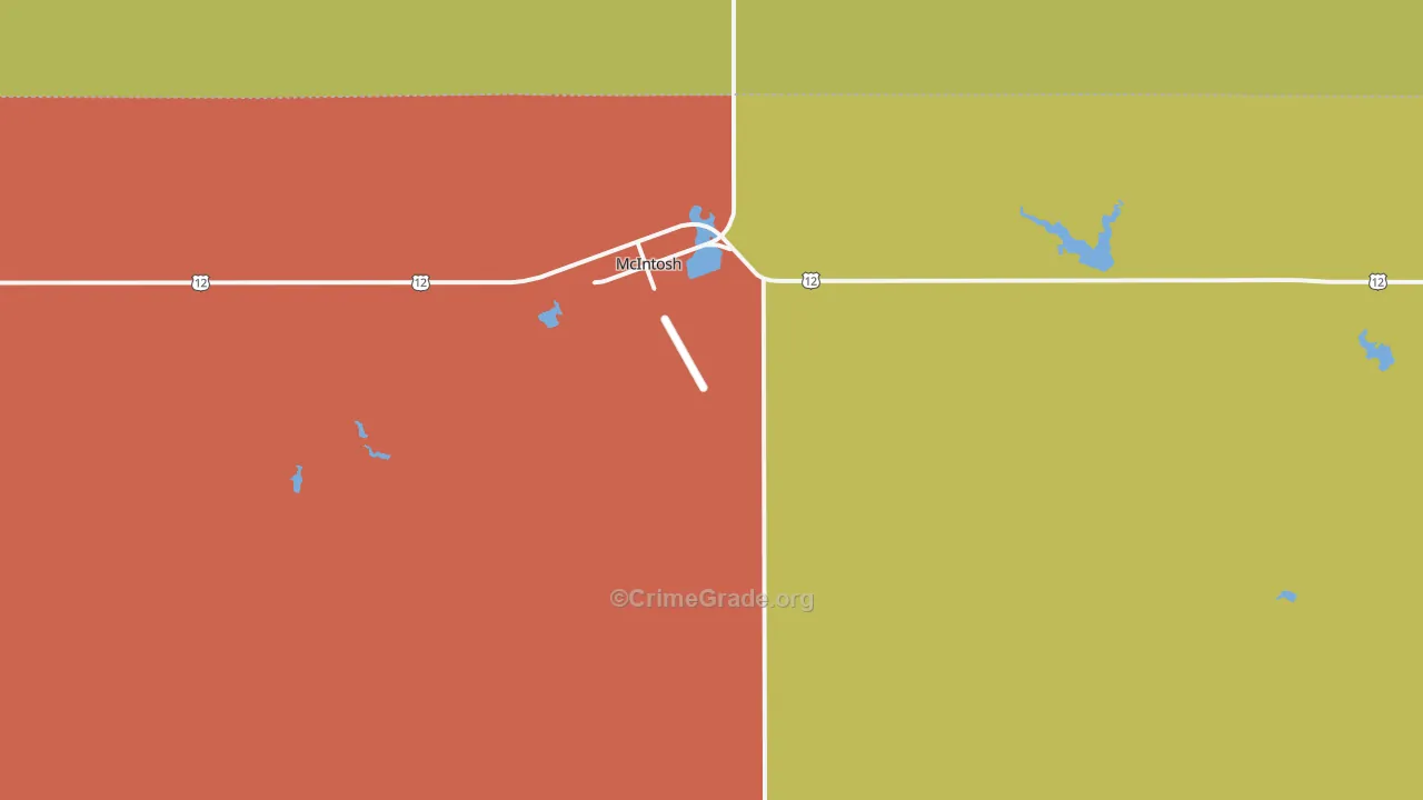McIntosh, SD Map of Drug-Related Crime Rates