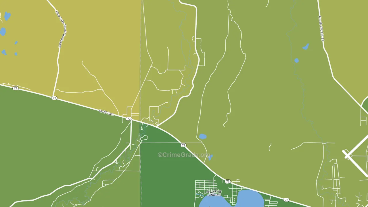 McIntyre Landing, MI Map of Drug-Related Crime Rates
