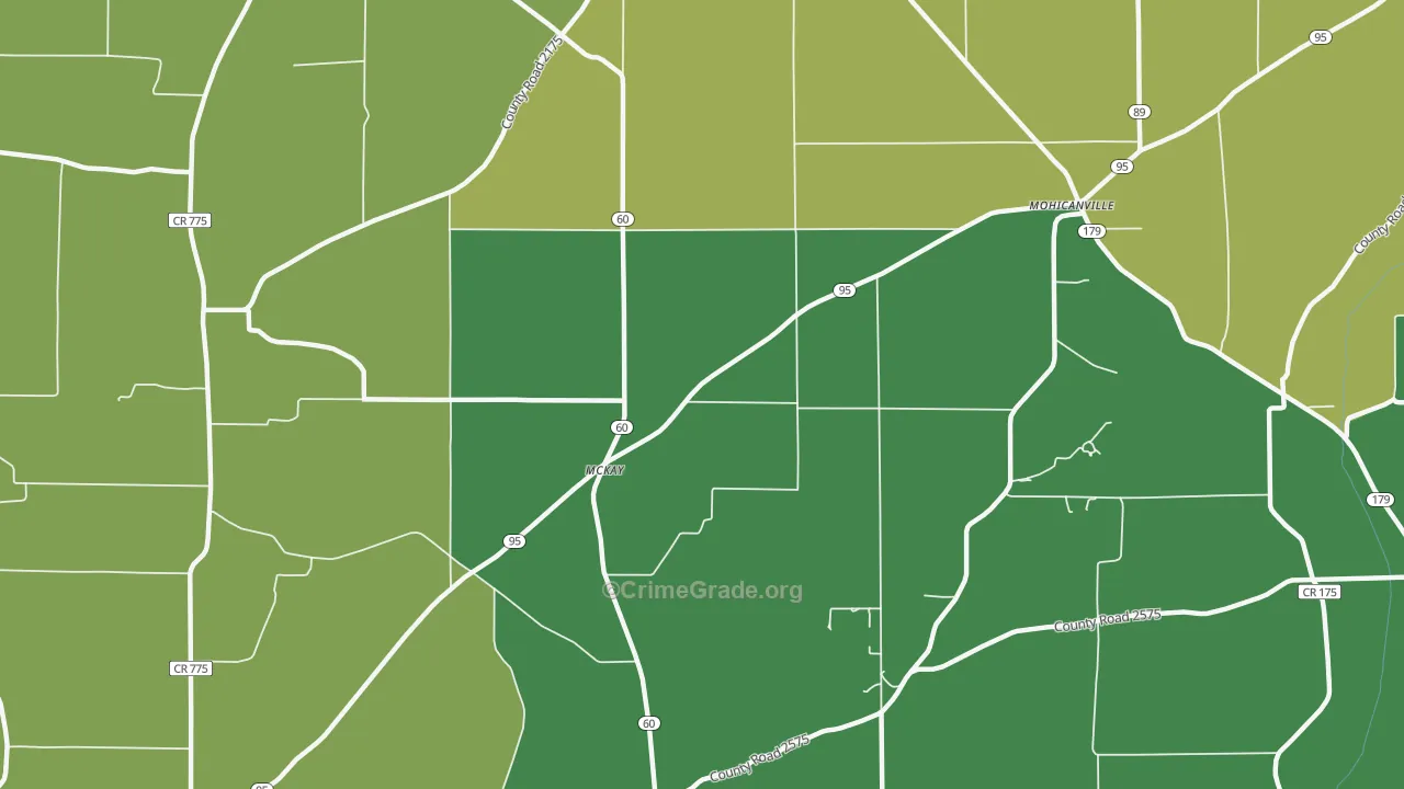 McKay, OH Map of Drug-Related Crime Rates