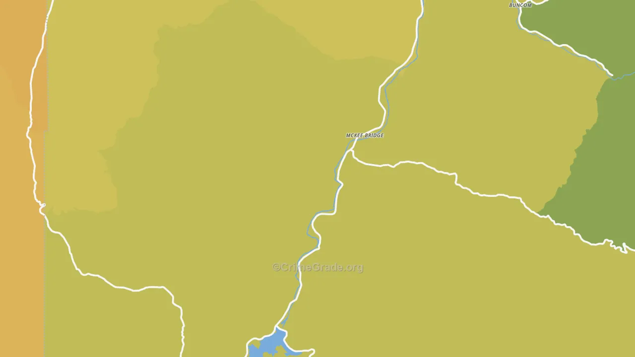 McKee Bridge, OR Map of Drug-Related Crime Rates