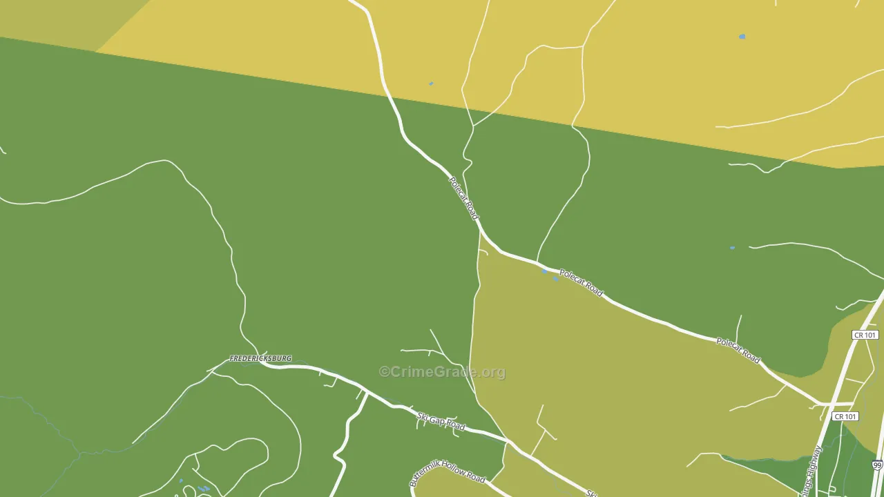 McKee, PA Map of Drug-Related Crime Rates