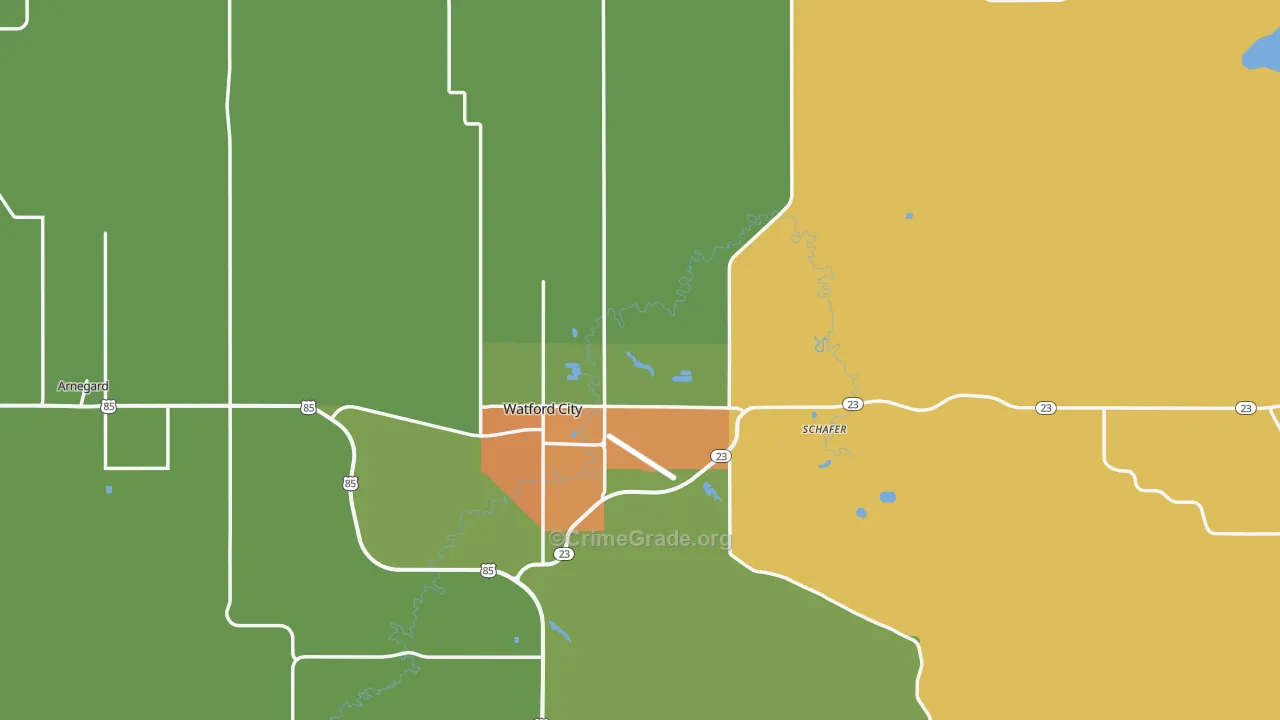 McKenzie County, ND Map of Drug-Related Crime Rates