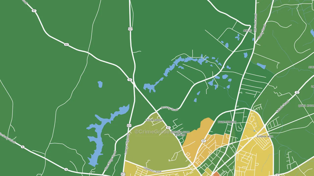 Mckeown, SC Map of Drug-Related Crime Rates