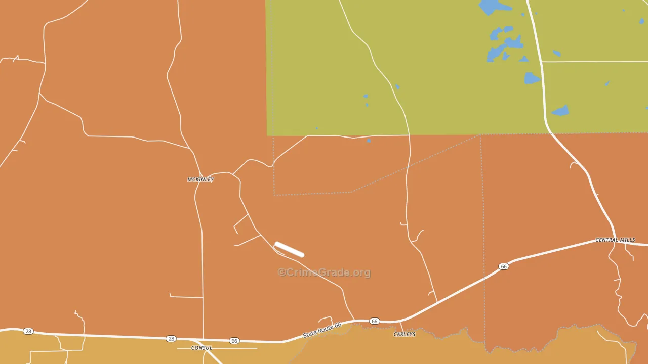 McKinley, AL Map of Drug-Related Crime Rates