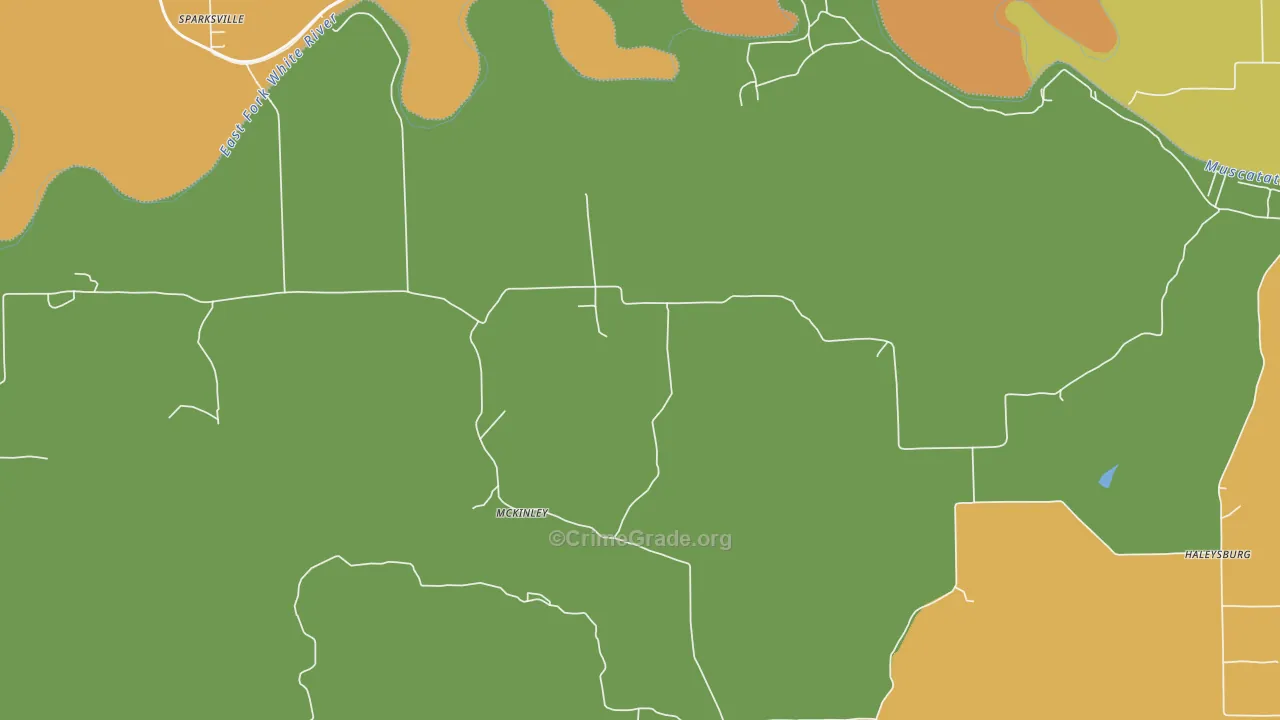 McKinley, IN Map of Drug-Related Crime Rates