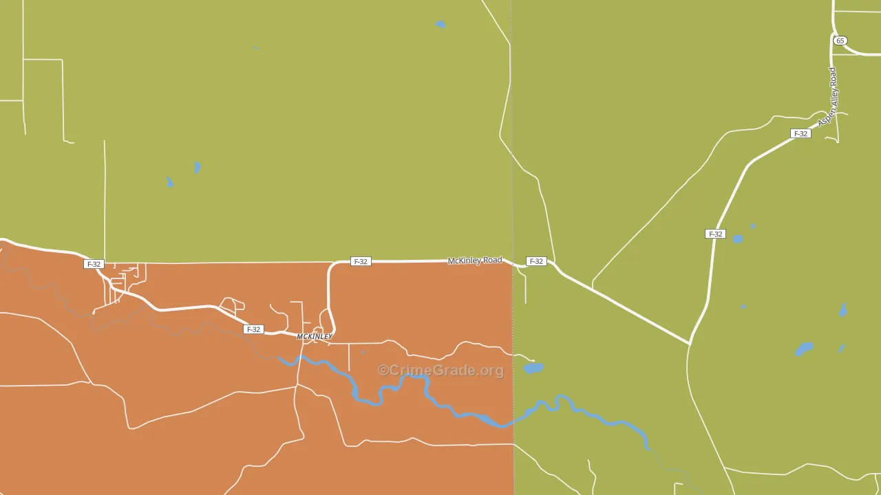 McKinley, MI Map of Drug-Related Crime Rates