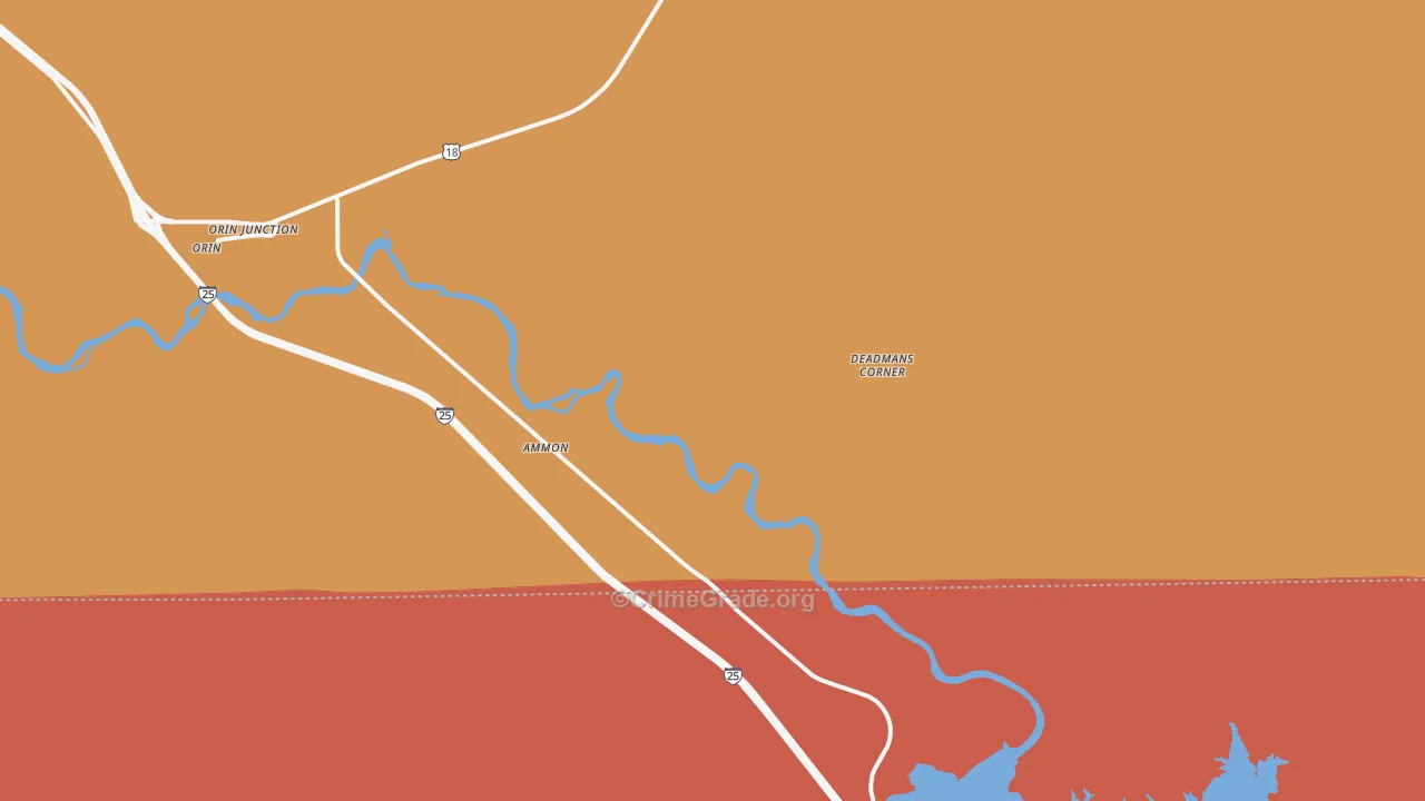 McKinley, WY Map of Drug-Related Crime Rates