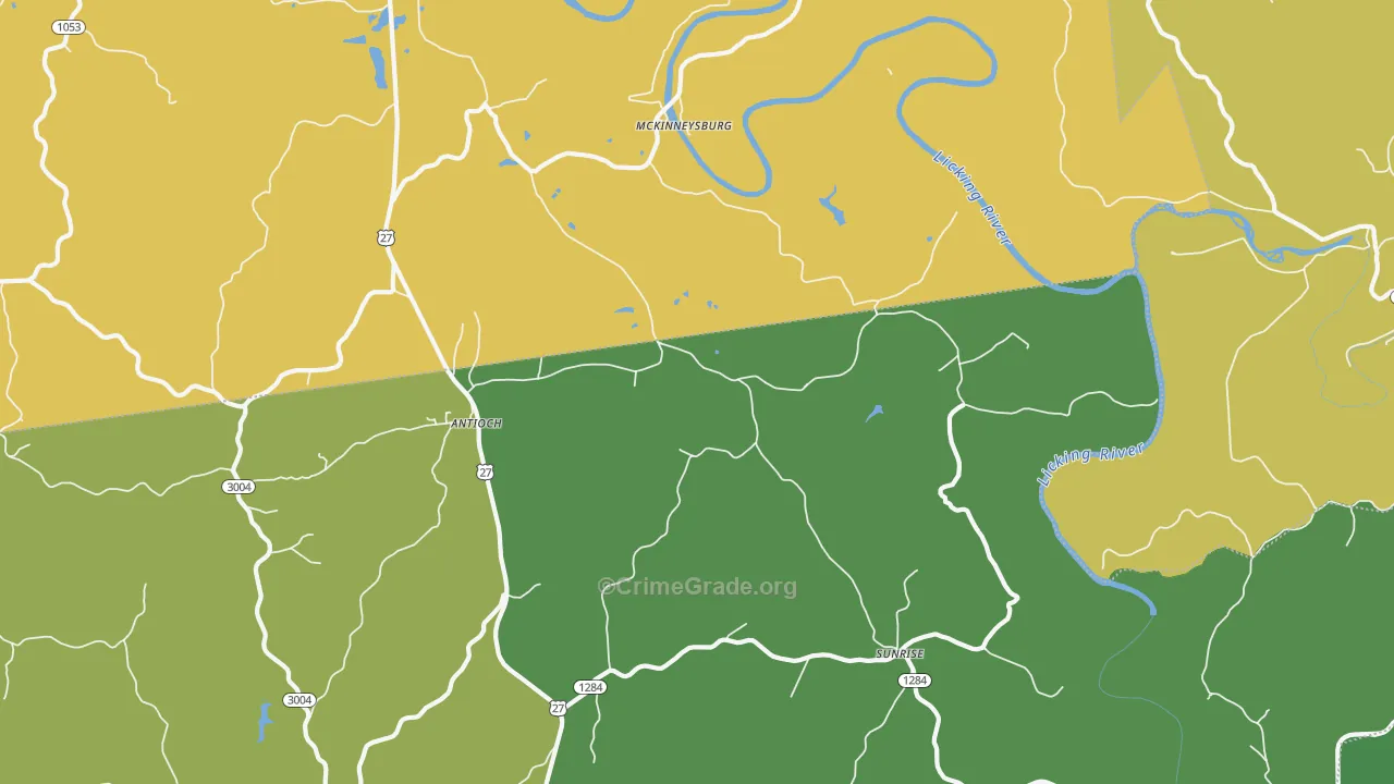 McKinneysburg, KY Map of Drug-Related Crime Rates
