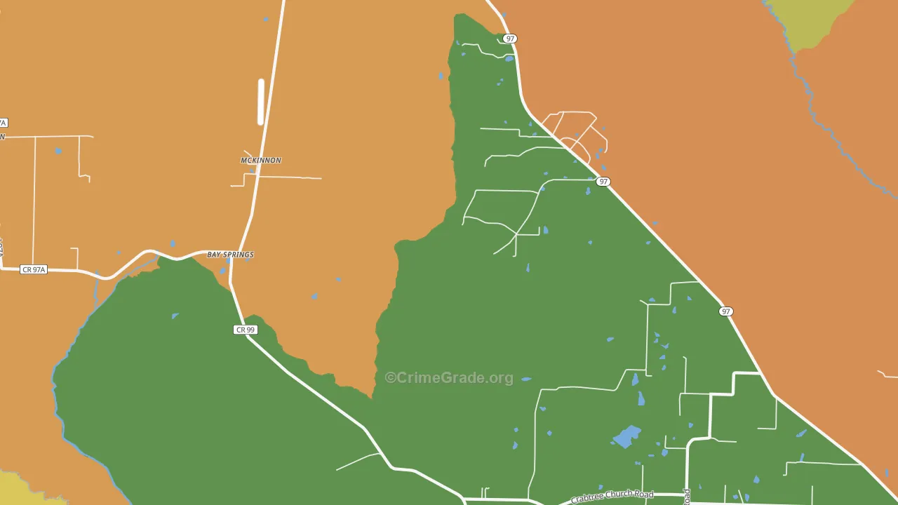 McKinnon, FL Map of Drug-Related Crime Rates