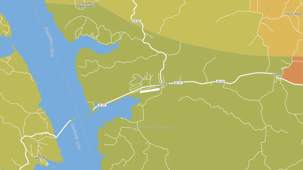 McKinnon, TN Map of Drug-Related Crime Rates