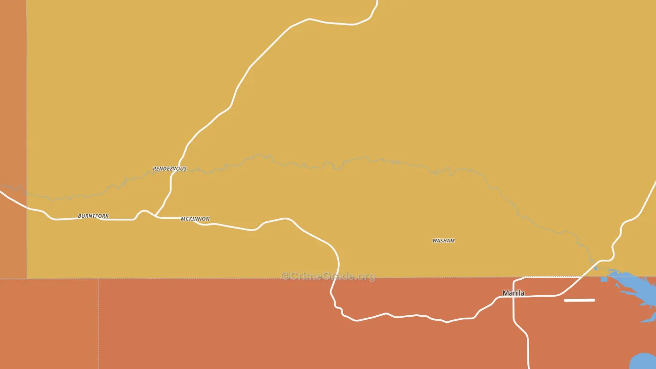 McKinnon, WY Map of Drug-Related Crime Rates