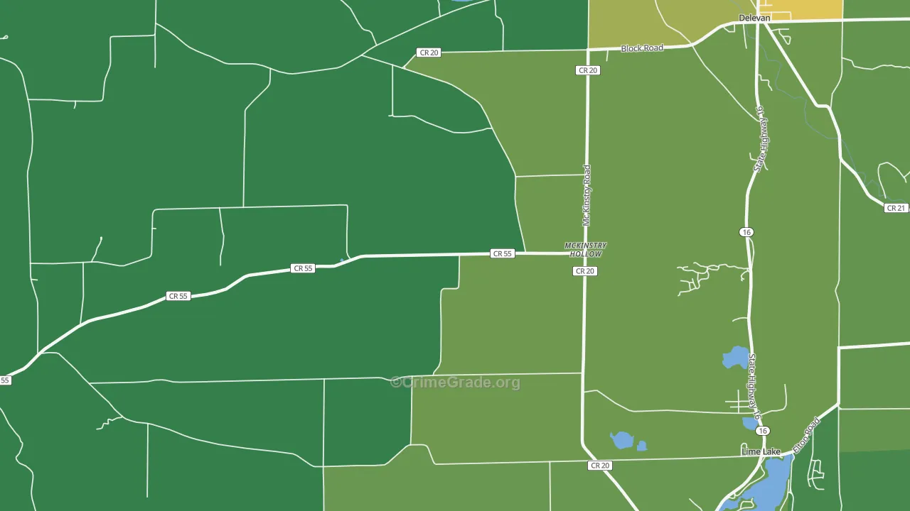 McKinstry Hollow, NY Map of Drug-Related Crime Rates