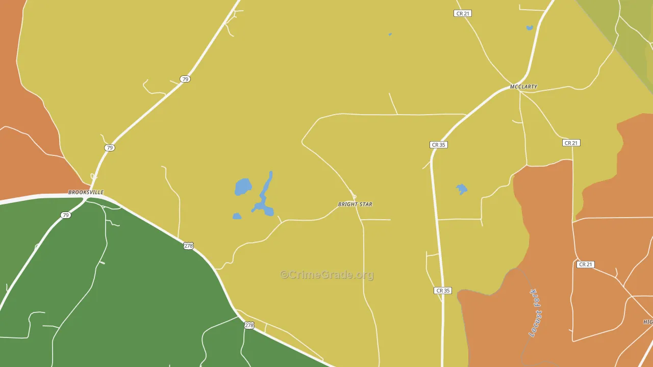 McLarty, AL Map of Drug-Related Crime Rates