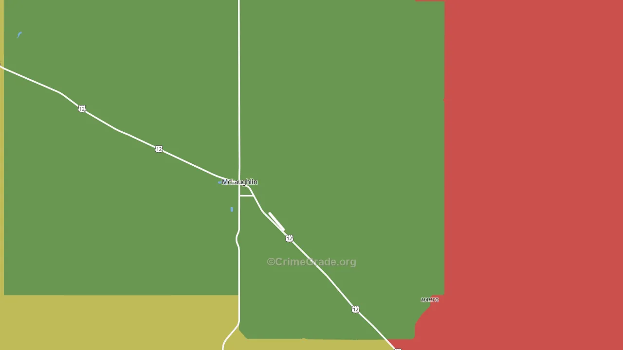 McLaughlin, SD Map of Drug-Related Crime Rates