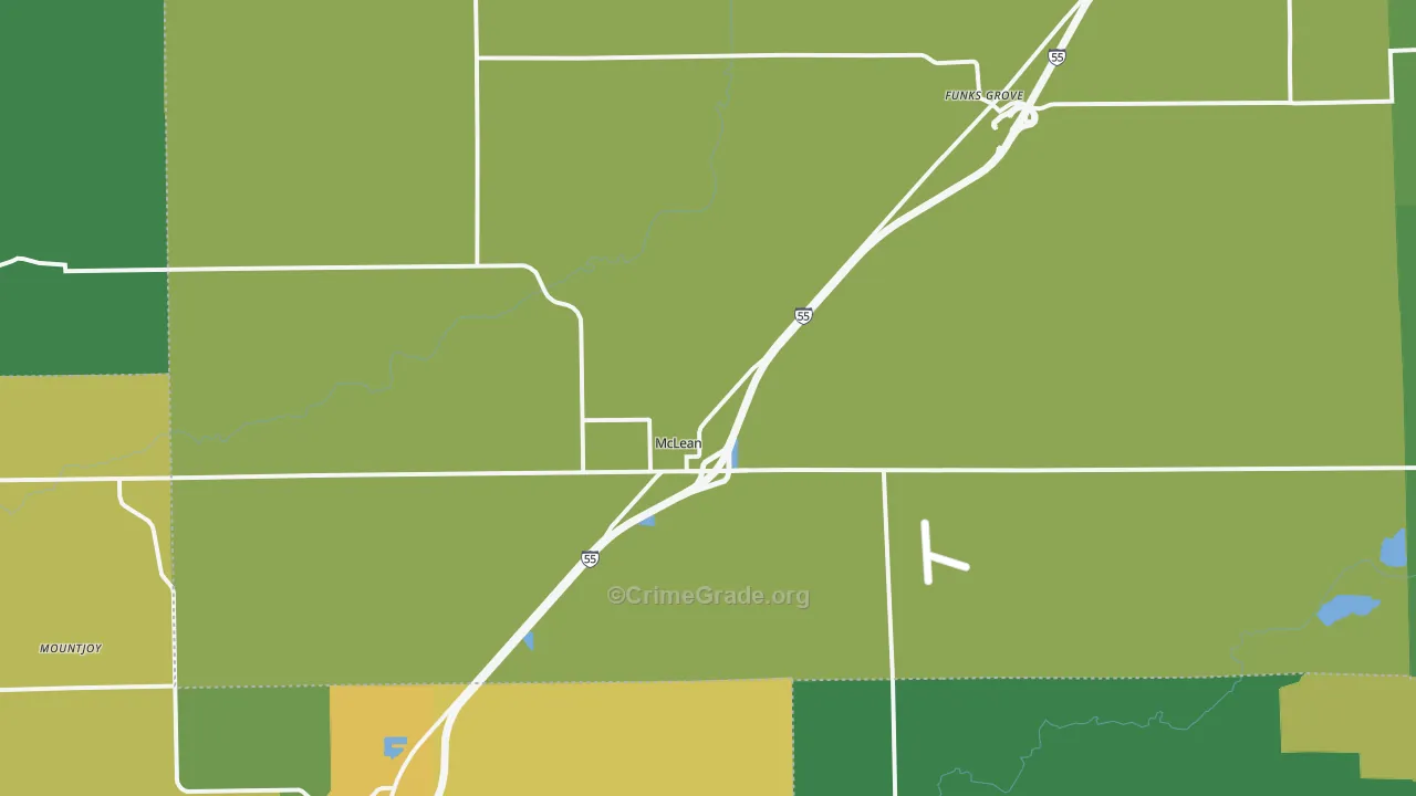 McLean, IL Map of Drug-Related Crime Rates