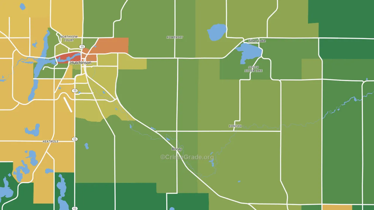 McLeod County, MN Map of Drug-Related Crime Rates