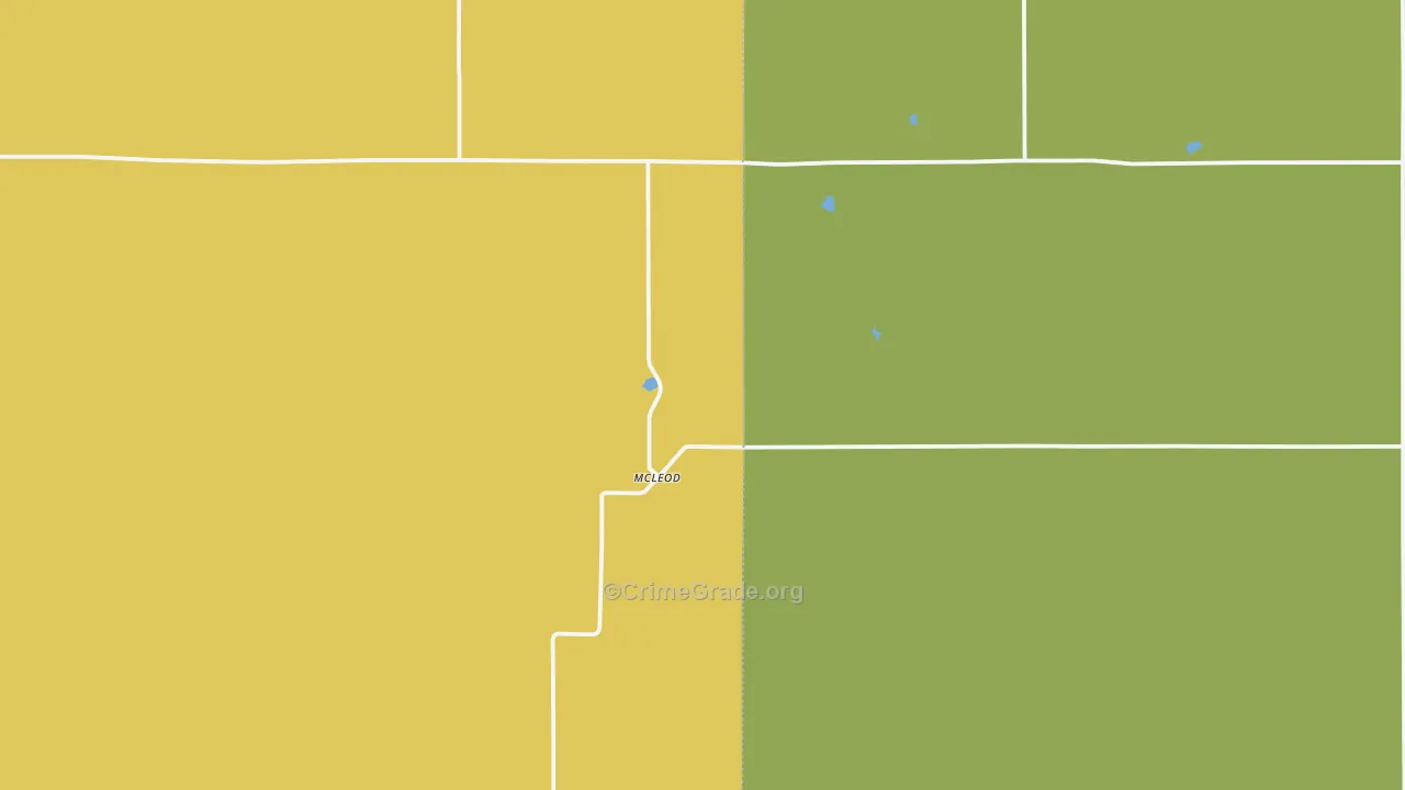 Mcleod, ND Map of Drug-Related Crime Rates