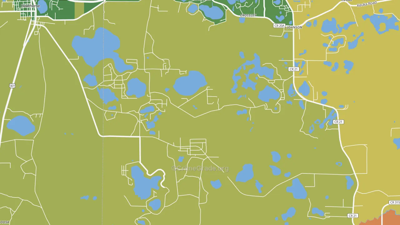 McMeekin, FL Map of Drug-Related Crime Rates