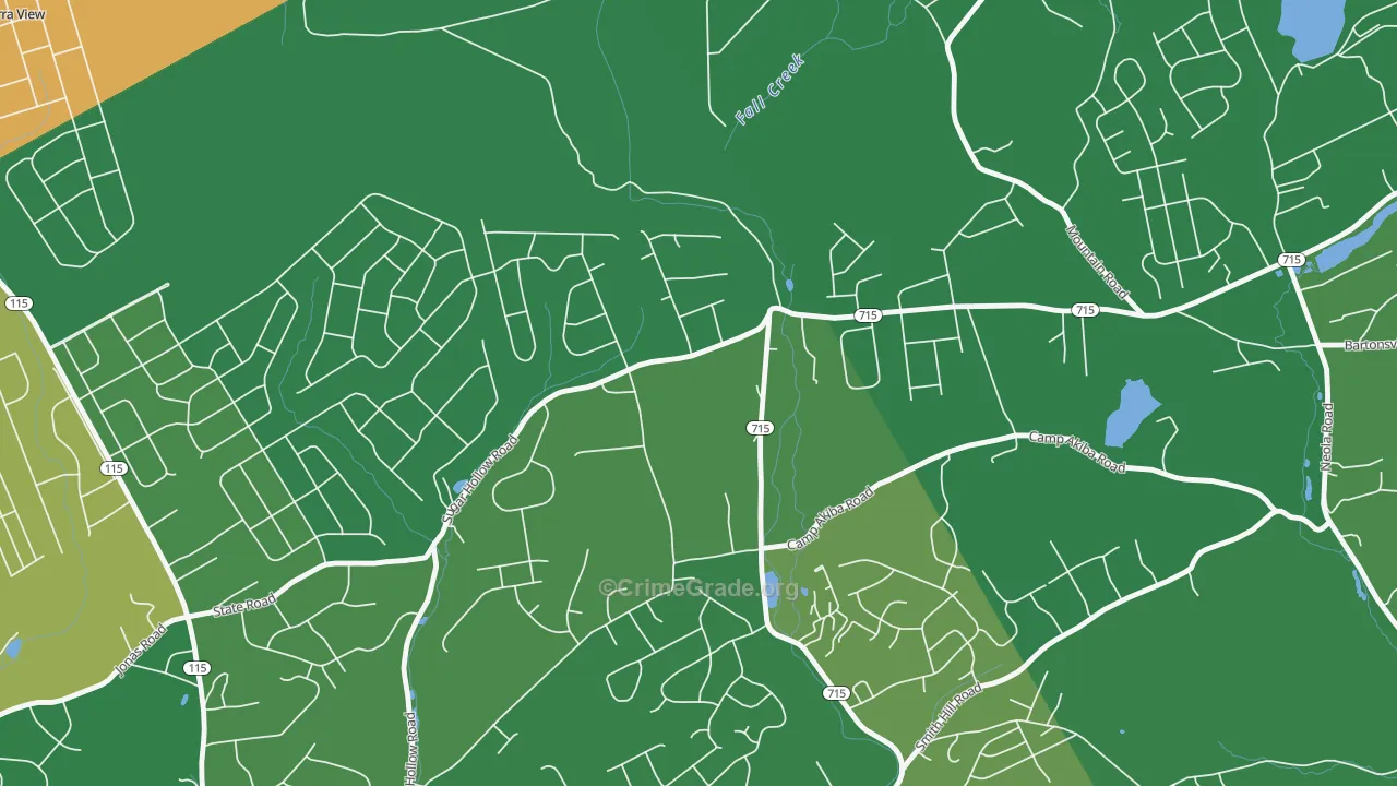 McMichaels, PA Map of Drug-Related Crime Rates