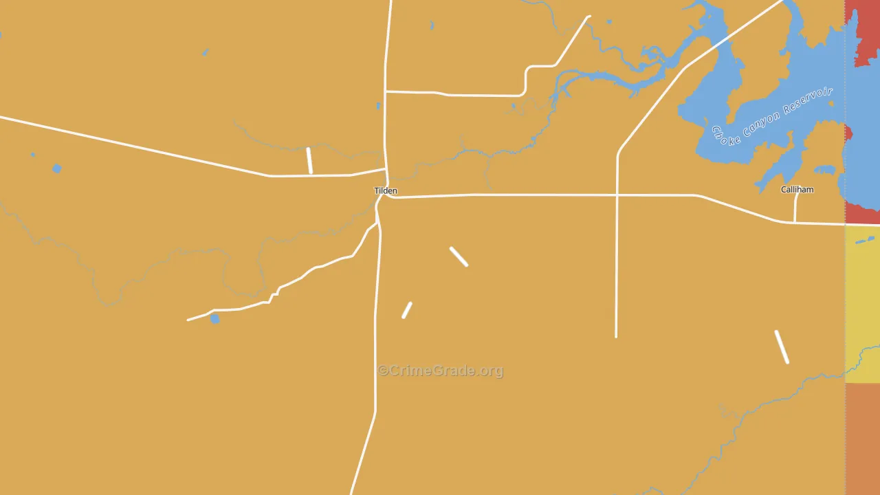 McMullen County, TX Map of Drug-Related Crime Rates
