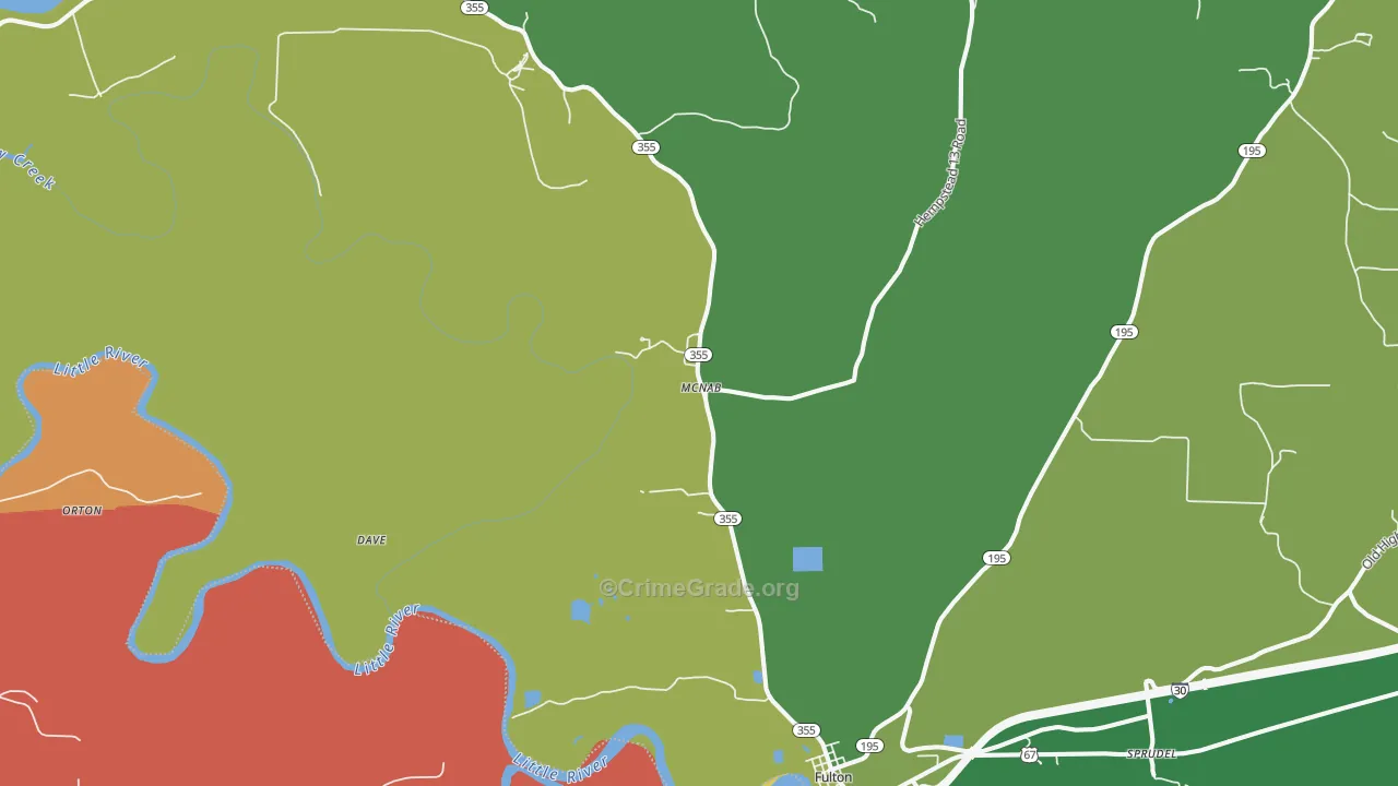 McNab, AR Map of Drug-Related Crime Rates