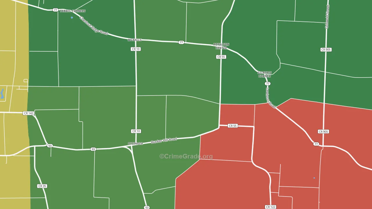 McNalls, NY Map of Drug-Related Crime Rates