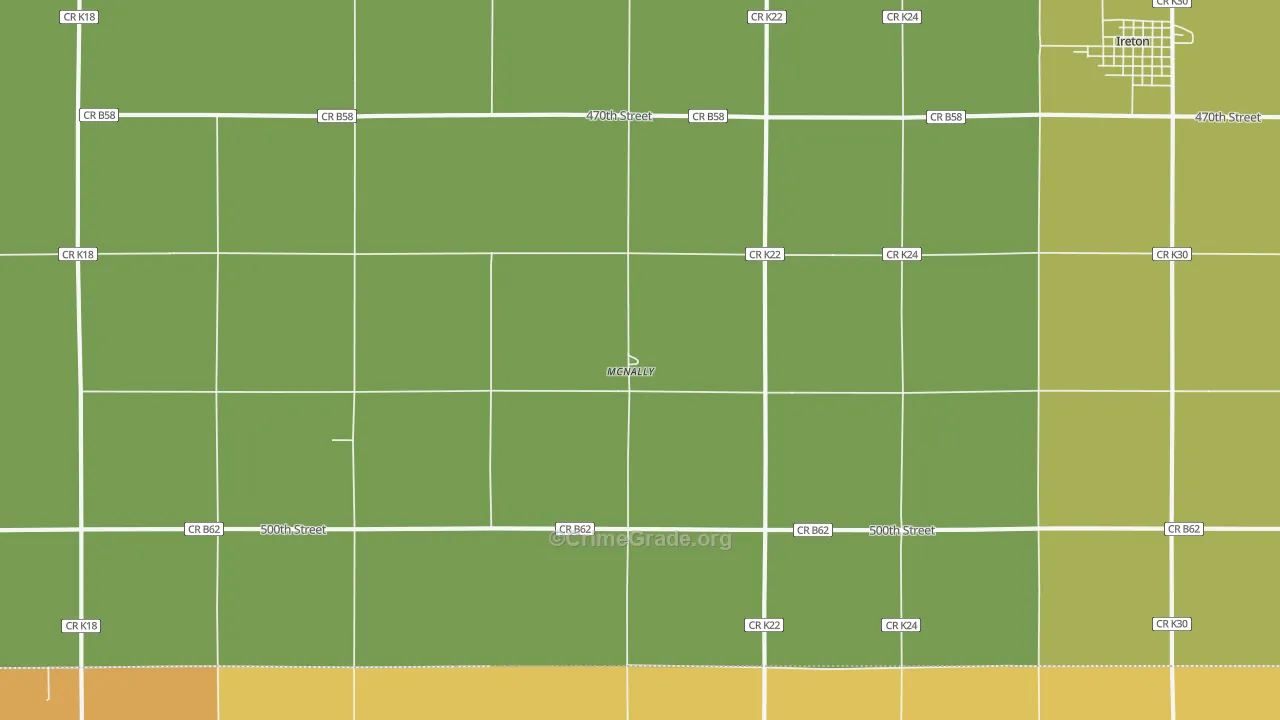 McNally, IA Map of Drug-Related Crime Rates