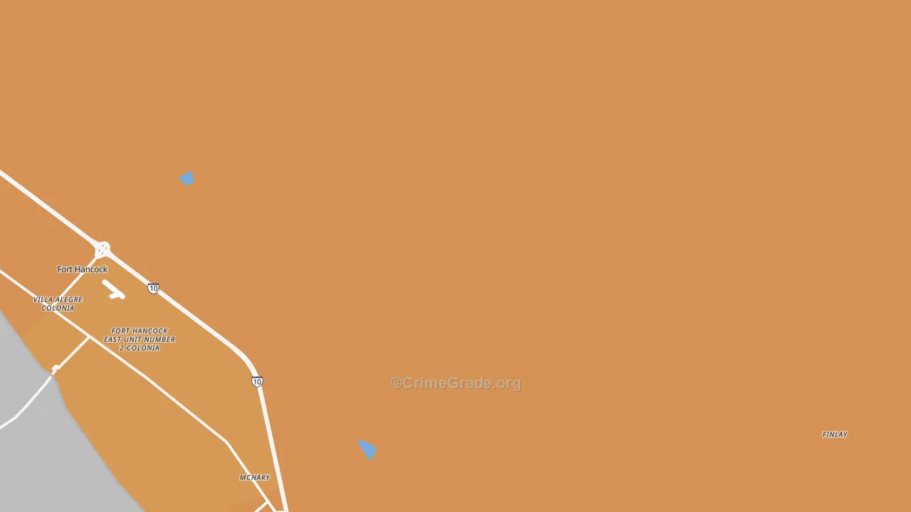 McNary, TX Map of Drug-Related Crime Rates