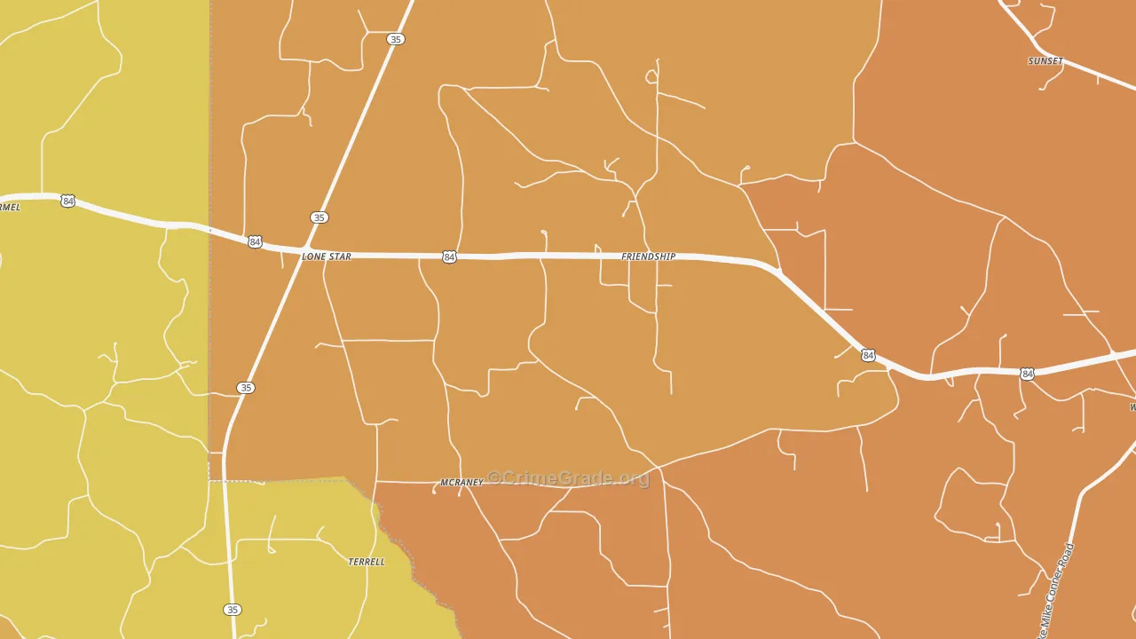 McRaney, MS Map of Drug-Related Crime Rates