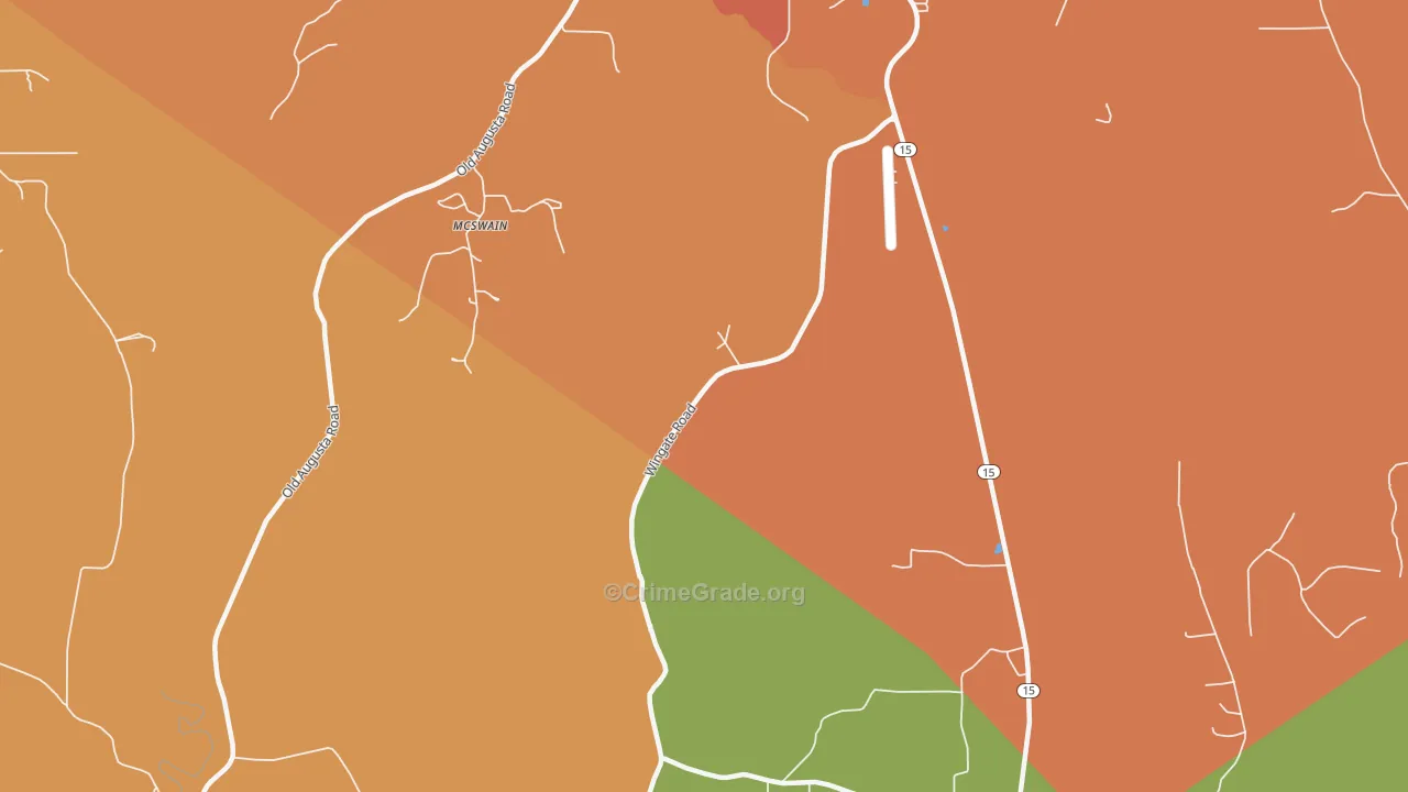 McSwain, MS Map of Drug-Related Crime Rates