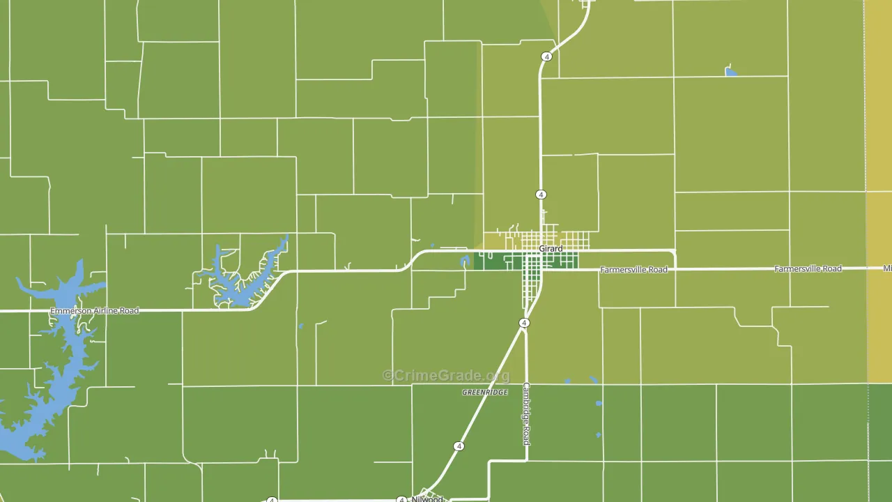 McVey, IL Map of Drug-Related Crime Rates