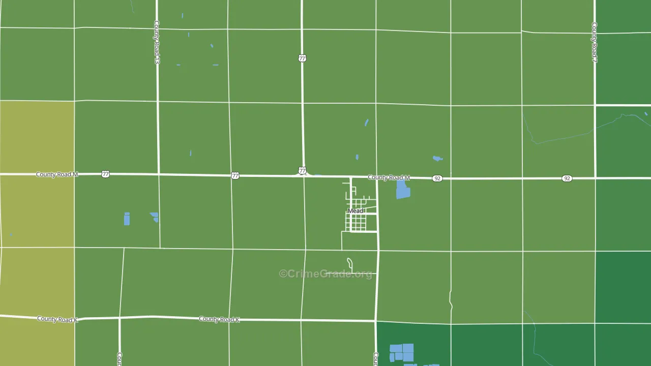 Mead, NE Map of Drug-Related Crime Rates