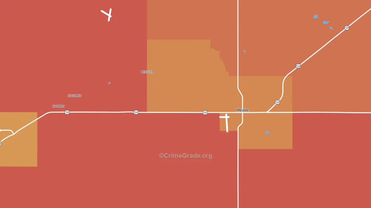 Meade County, KS Map of Drug-Related Crime Rates