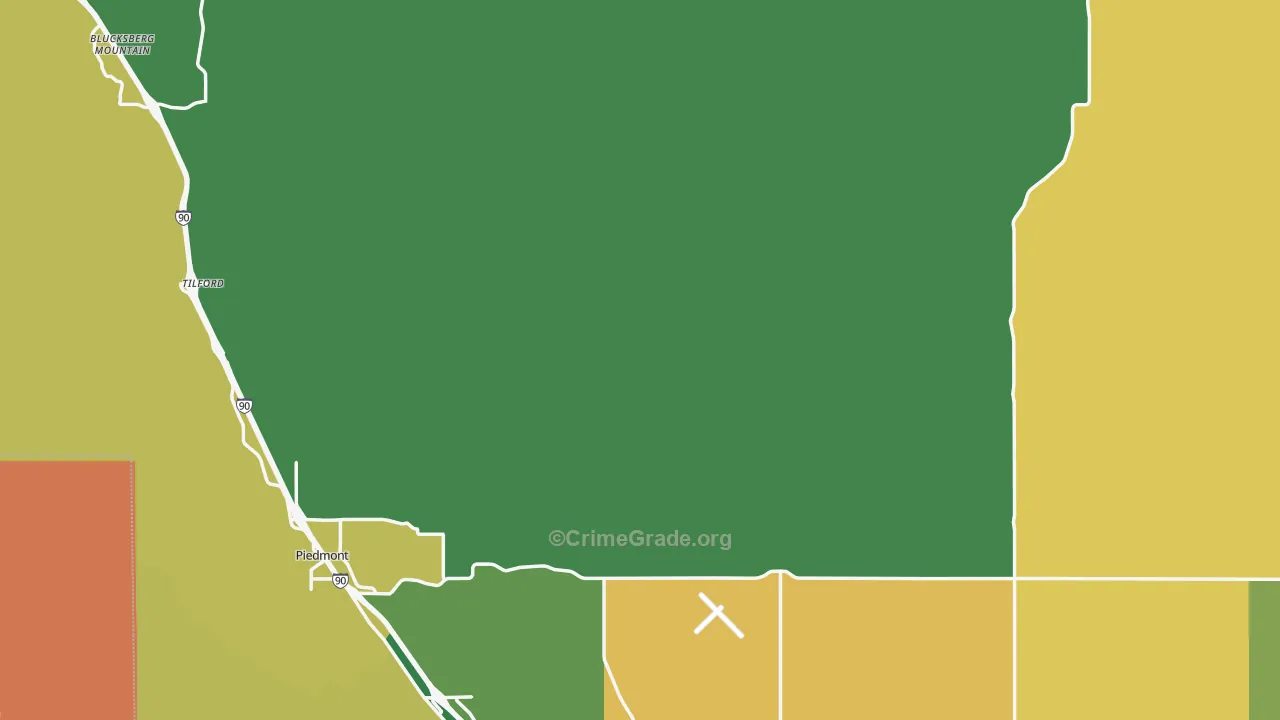 Meade County, SD Map of Drug-Related Crime Rates