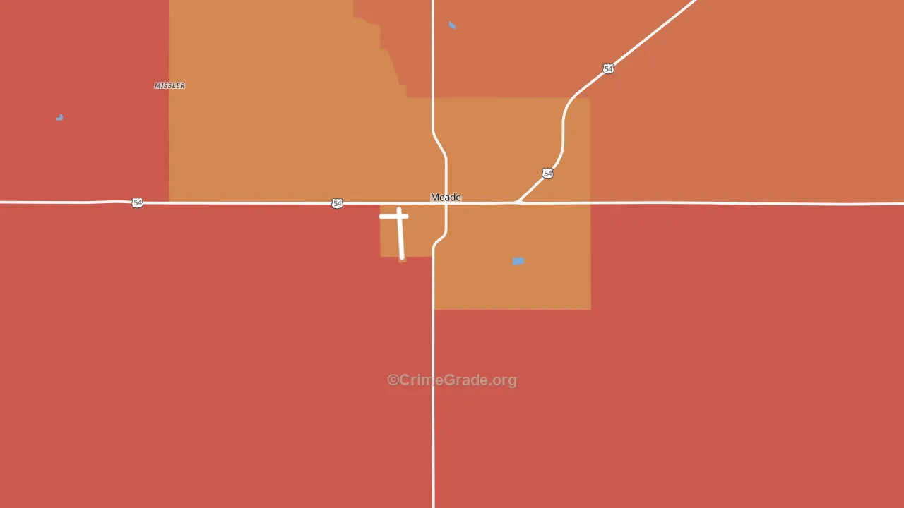 Meade, KS Map of Drug-Related Crime Rates