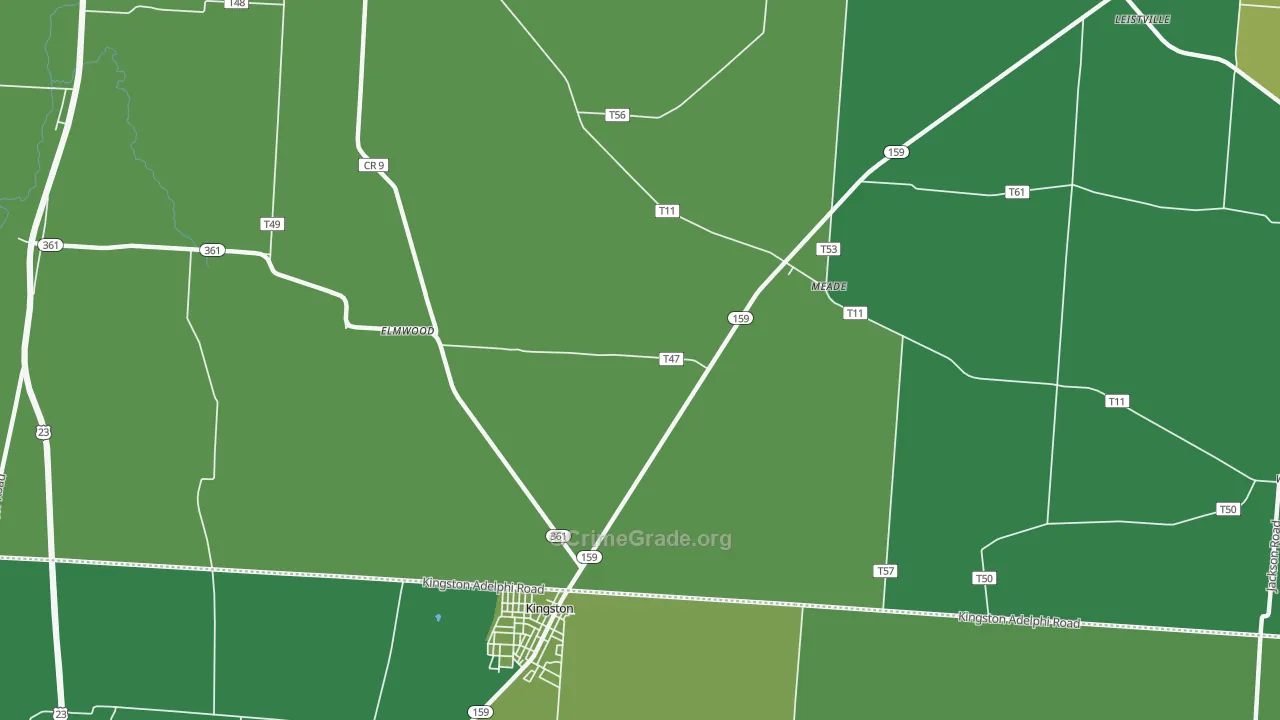 Meade, OH Map of Drug-Related Crime Rates