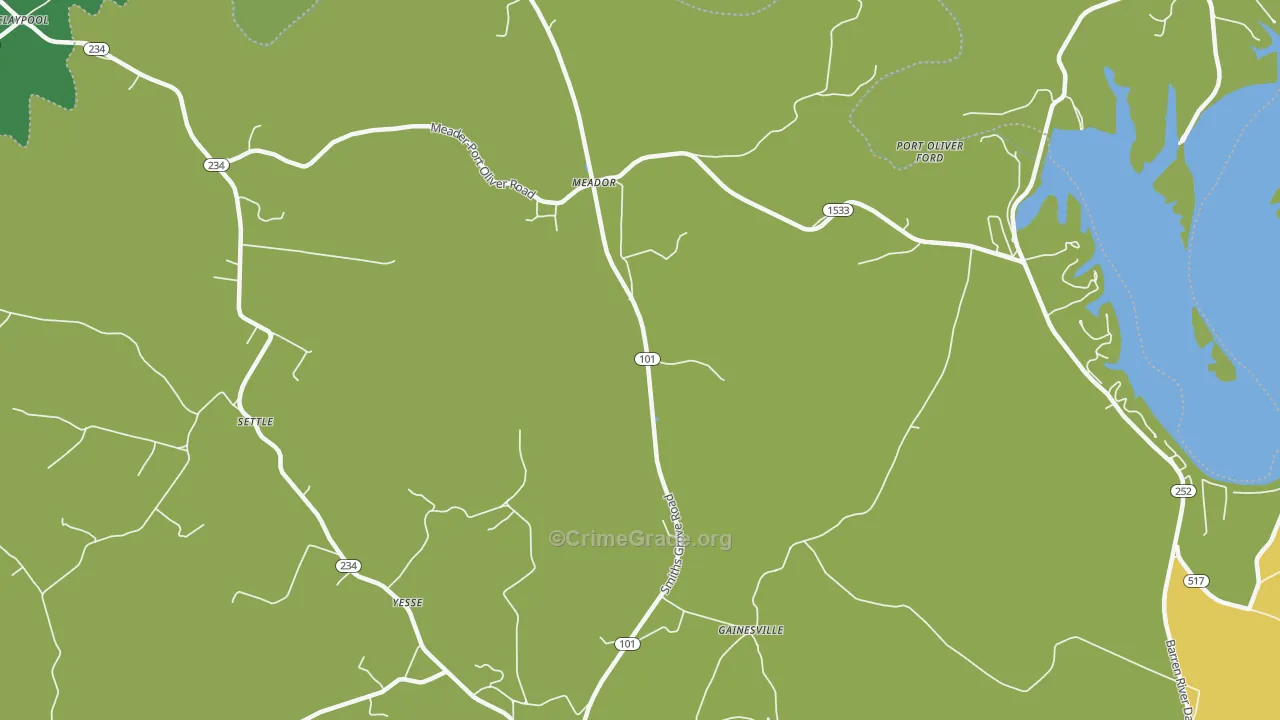Meador, KY Map of Drug-Related Crime Rates