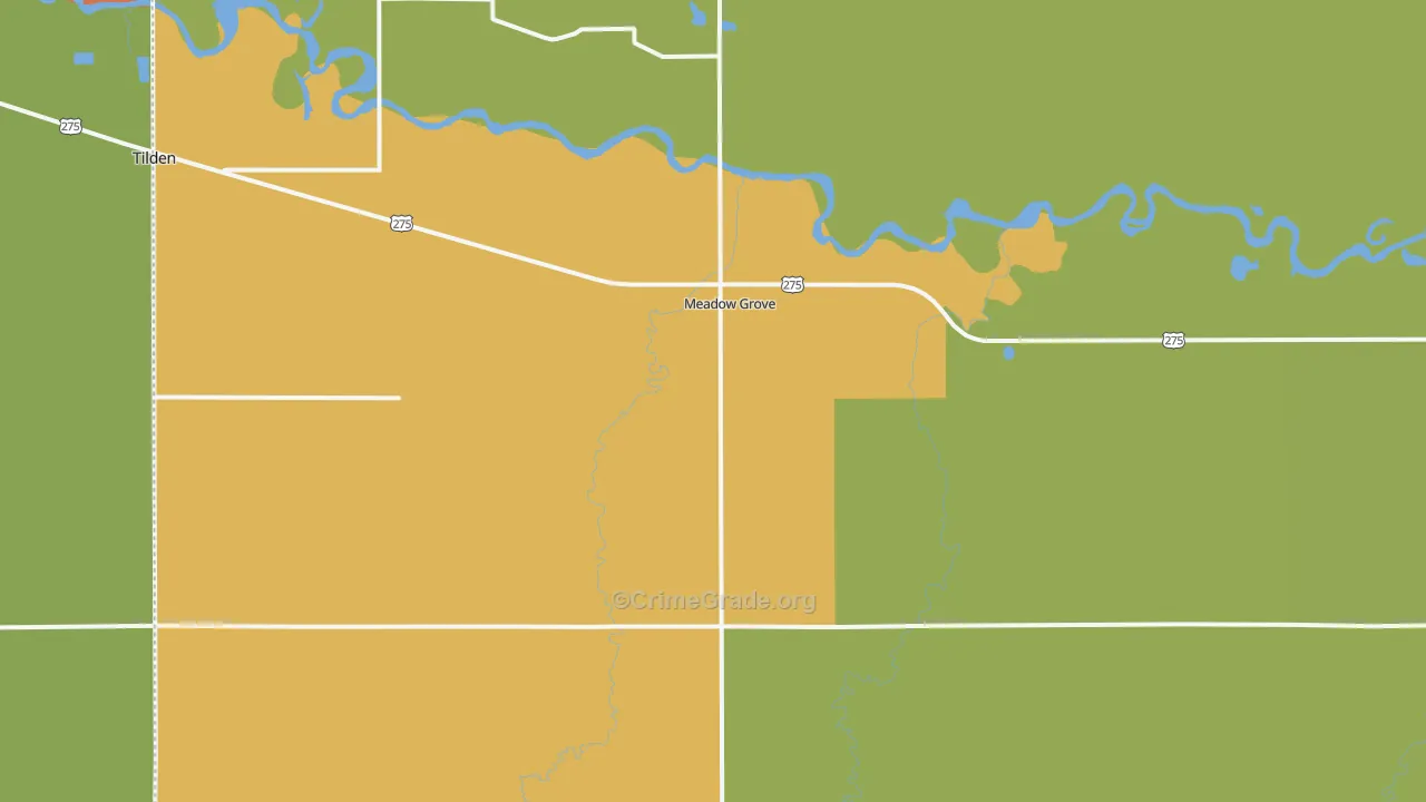 Meadow Grove, NE Map of Drug-Related Crime Rates