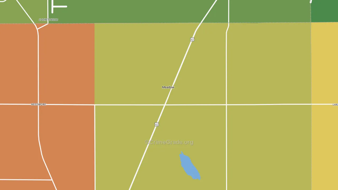 Meadow, TX Map of Drug-Related Crime Rates
