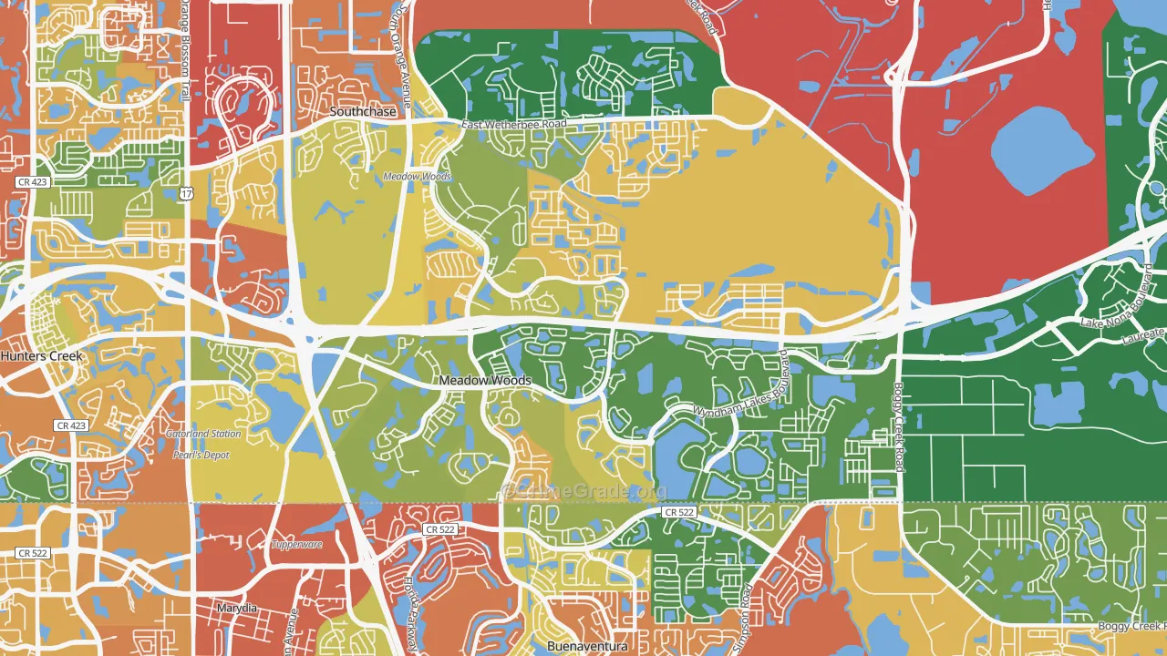 Meadow Woods, FL Map of Drug-Related Crime Rates