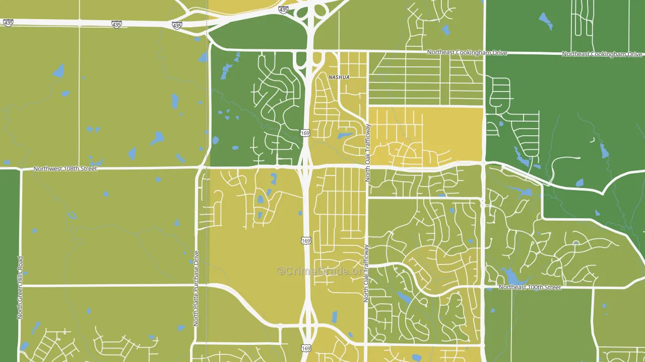 Meadowbrook Heights, Kansas City, MO Map of Drug-Related Crime Rates