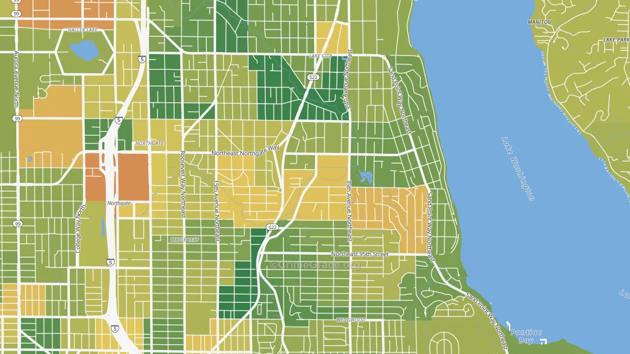Meadowbrook, Seattle, WA Map of Drug-Related Crime Rates
