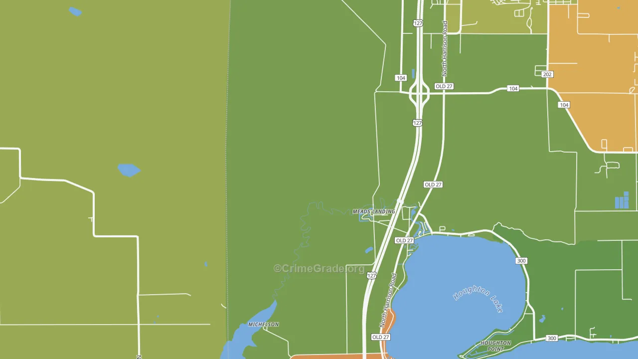 Meads Landing, MI Map of Drug-Related Crime Rates