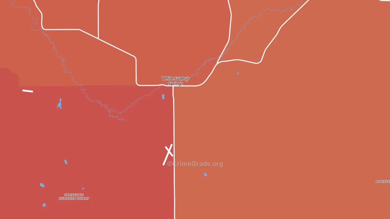 Meagher County, MT Map of Drug-Related Crime Rates