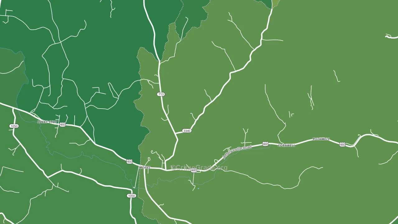 Means, KY Map of Drug-Related Crime Rates