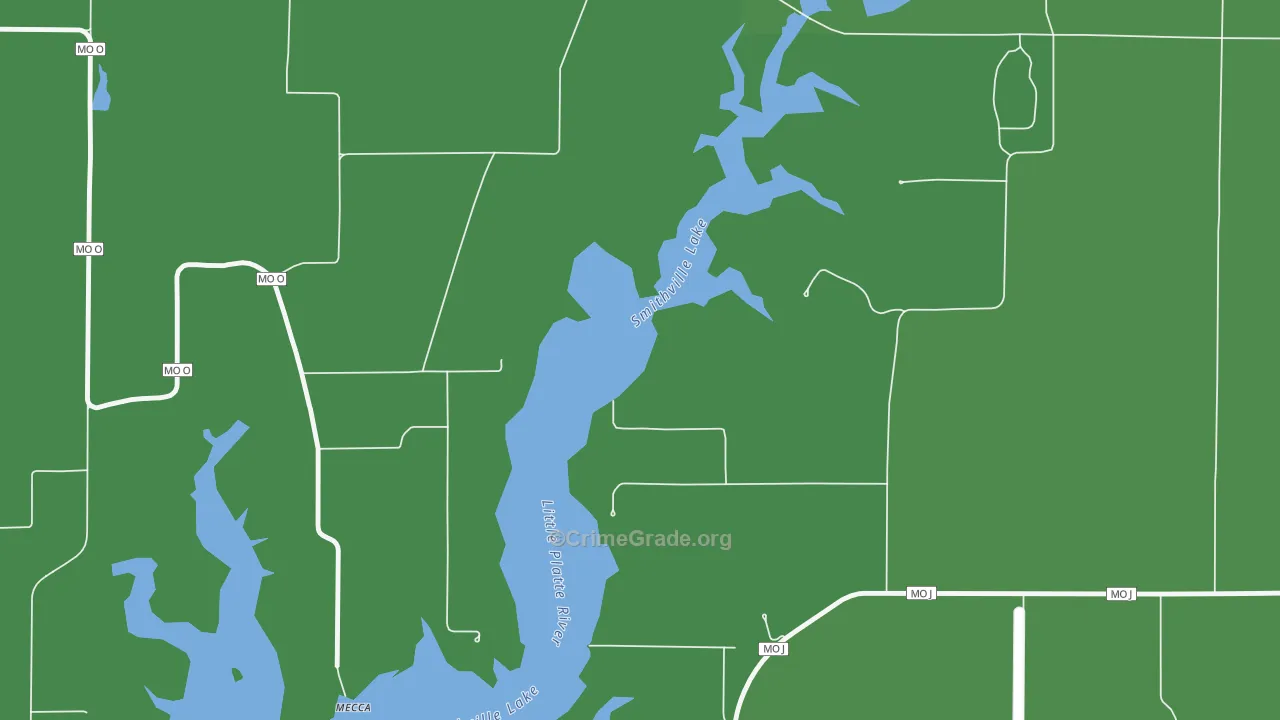 Mecca, MO Map of Drug-Related Crime Rates