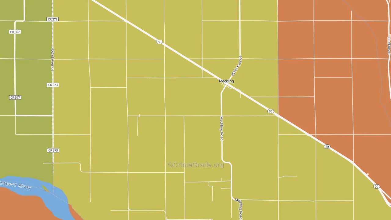 Meckling, SD Map of Drug-Related Crime Rates